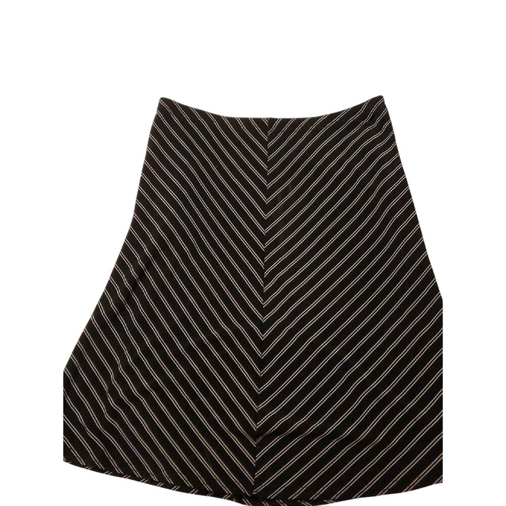 Joey B by Joe Benbasset Black with White Stripes Skirt Size Medium